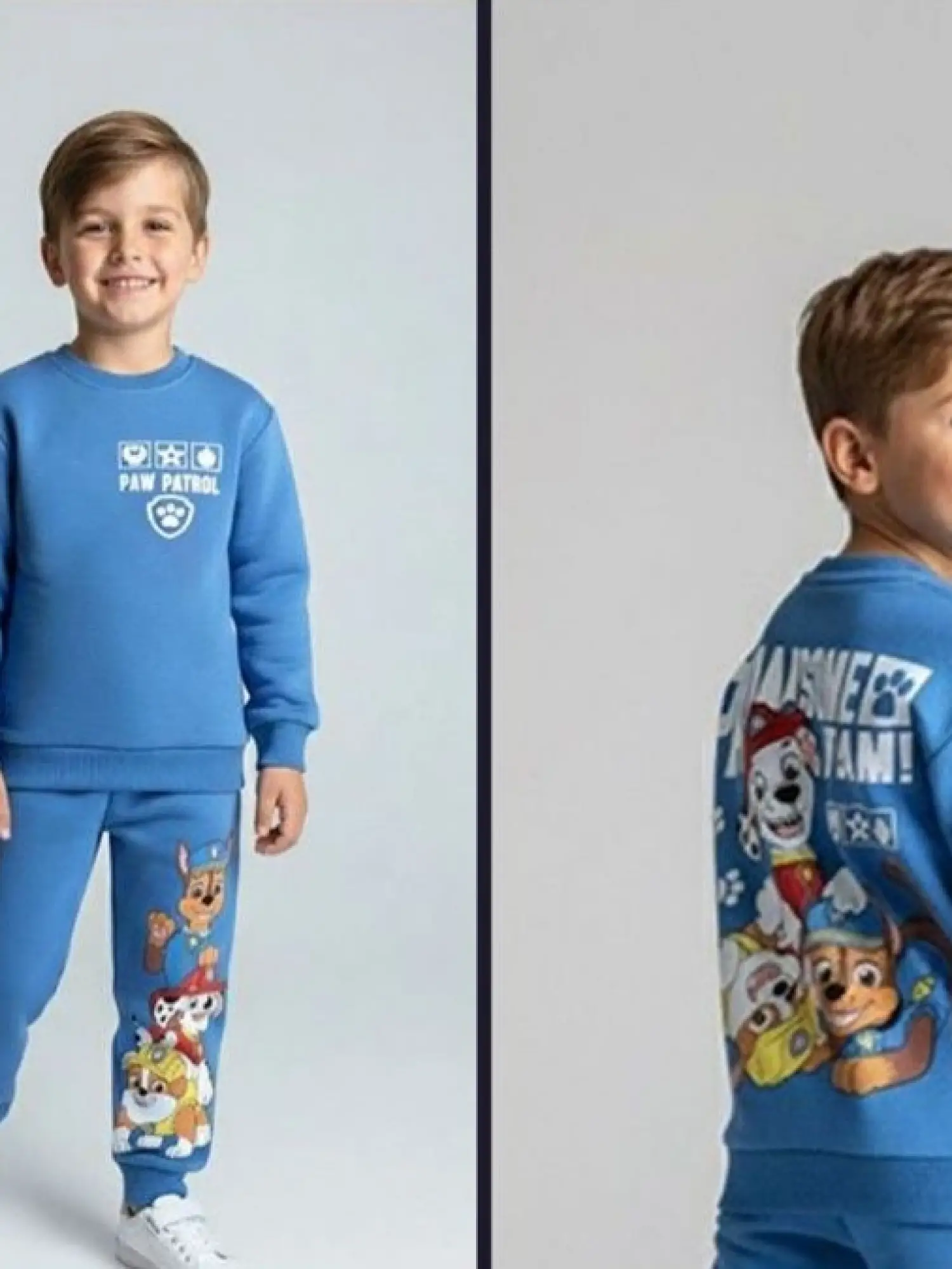 2-8 Yaş Mavi Paw Petrol Desenli Takım