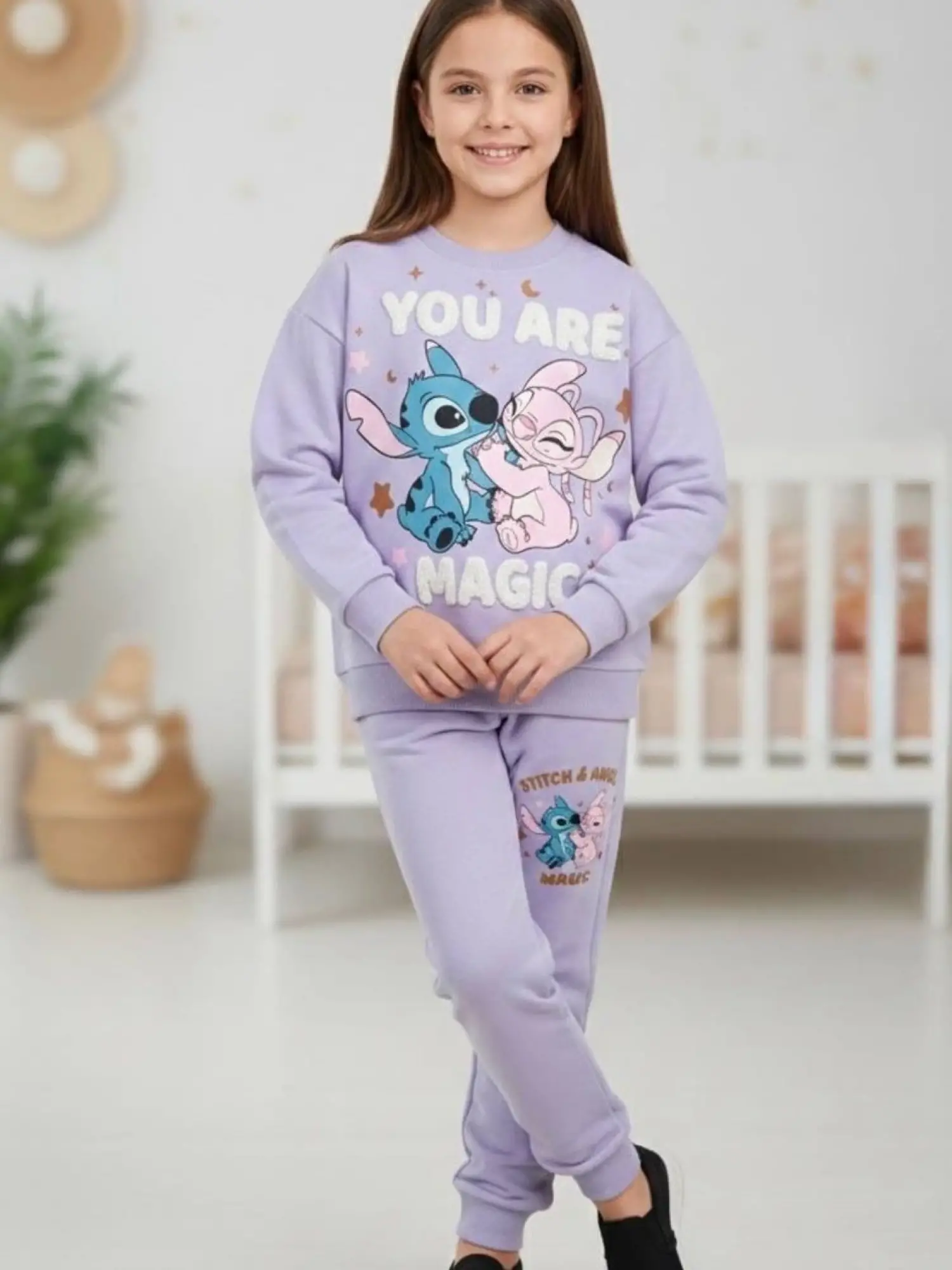 2-8 Yaş Mor Stitch Takım