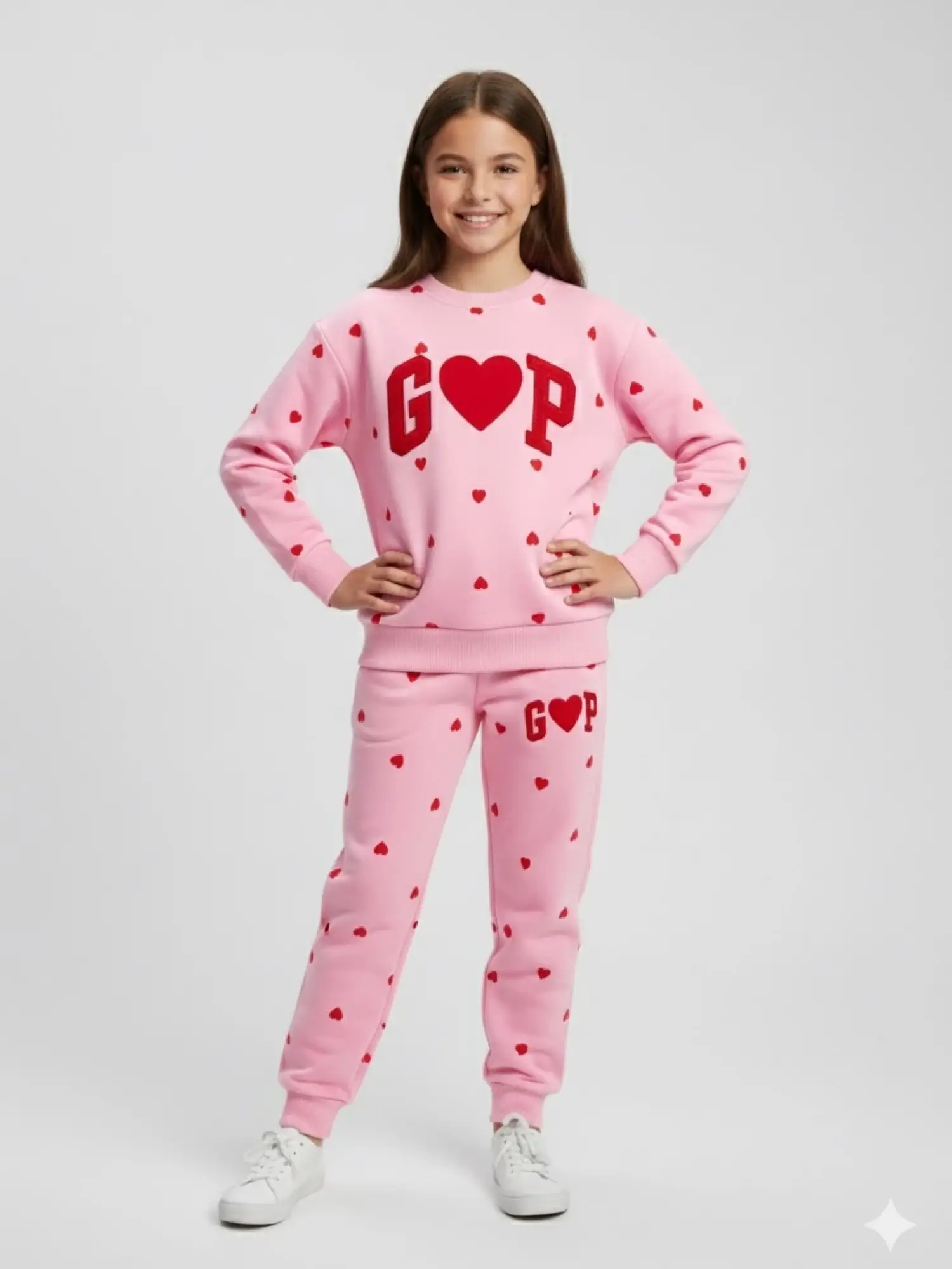 2-8 Yaş Pembe Kalpli GAP Takım