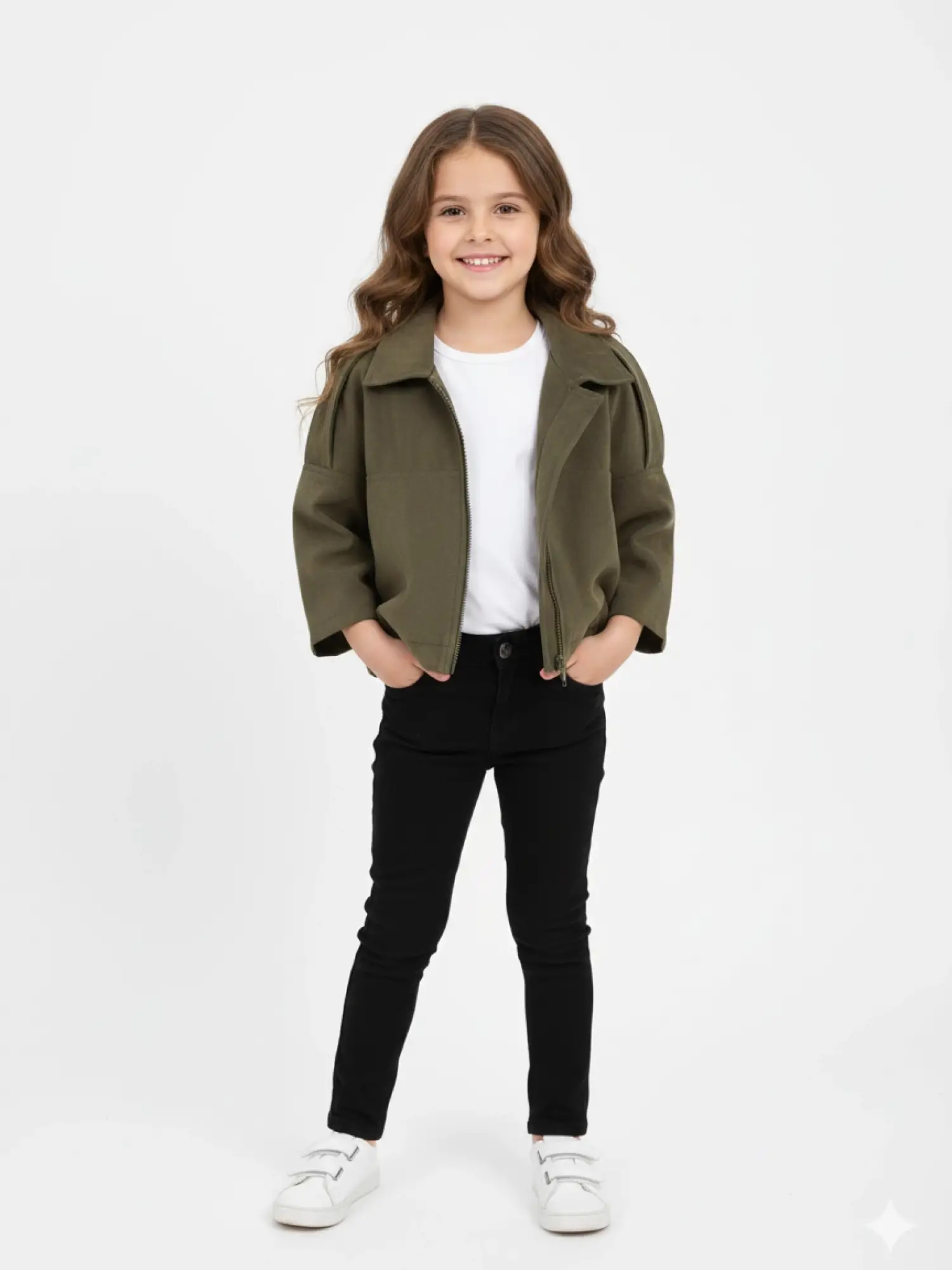 2-8 Yaş Yeşil Bomber Ceket