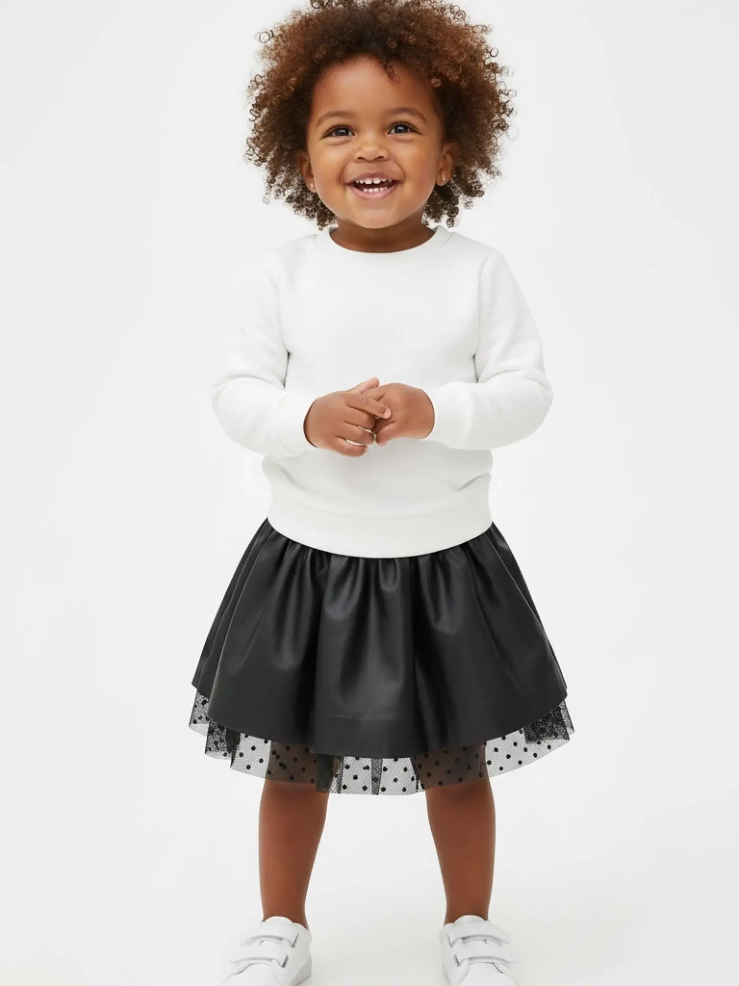 3-7 Yaş Dantelli Deri Etek