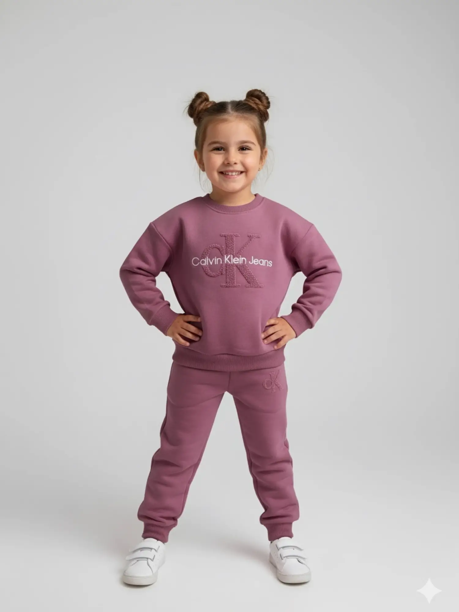 4-12 Yaş Calvin Klein Mürdüm Takım