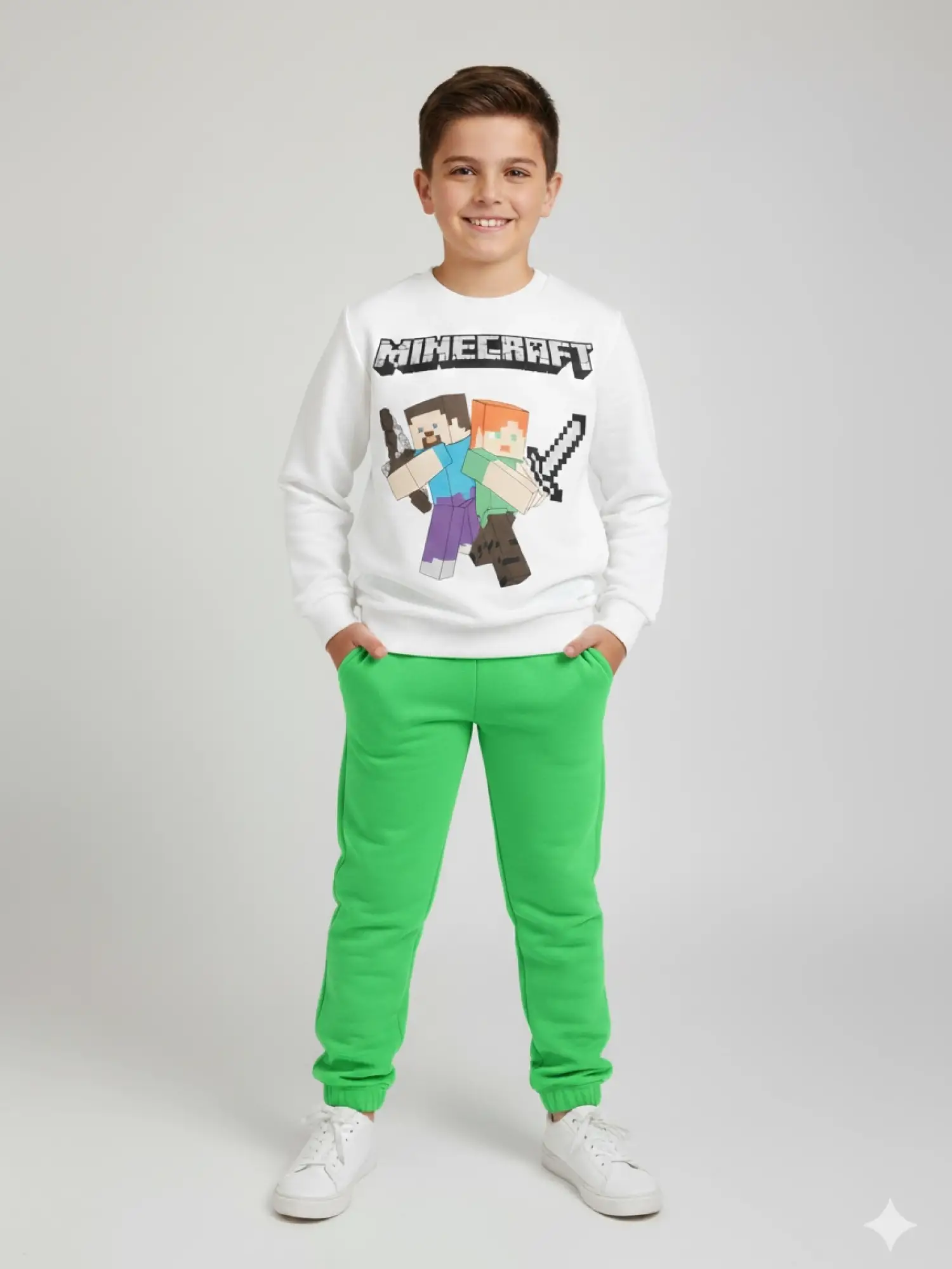 4-8 Yaş Yeşil Minecraft Takım