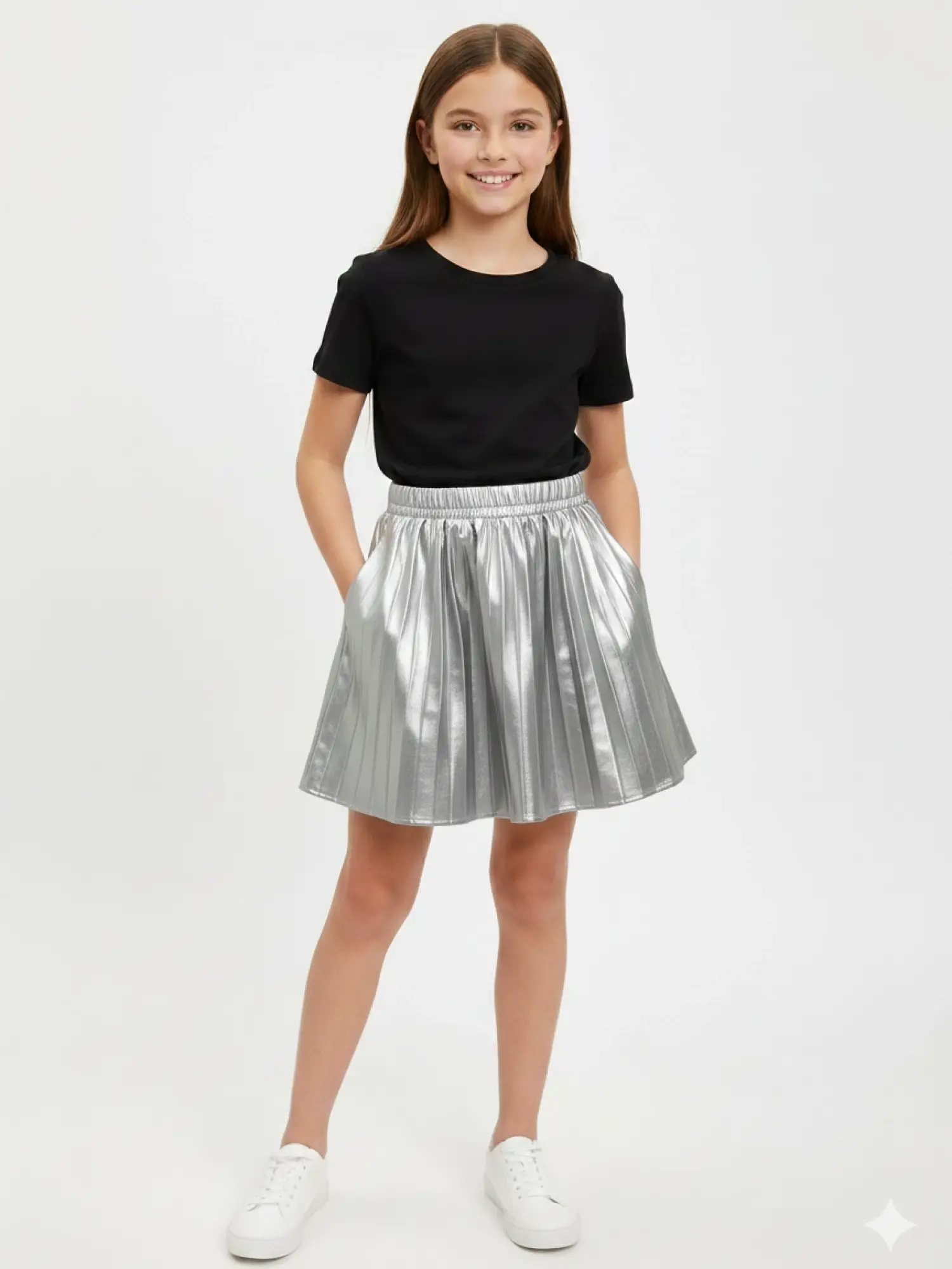 5-14 Yaş Silver Pileli Etek