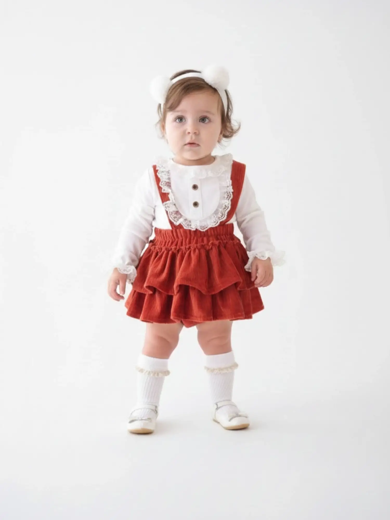 6-18 Ay Bebe Yakalı Bordo Tulum