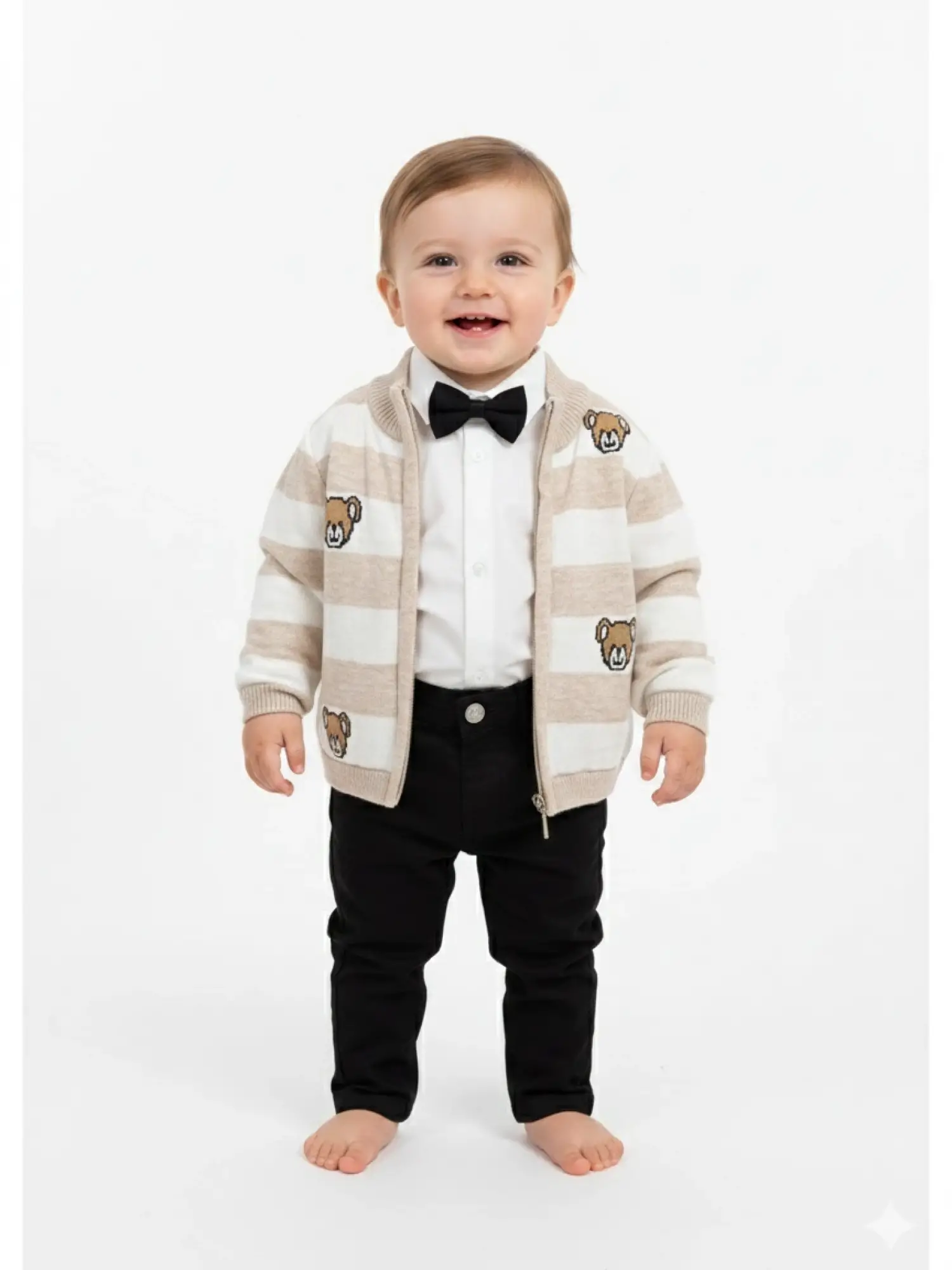 6-24 Ay Papyonlu Hırkalı 3lü Takım