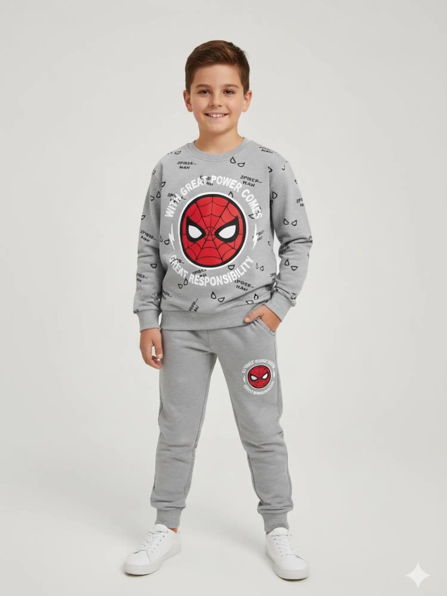 6-9 Yaş Gri Spiderman Takım