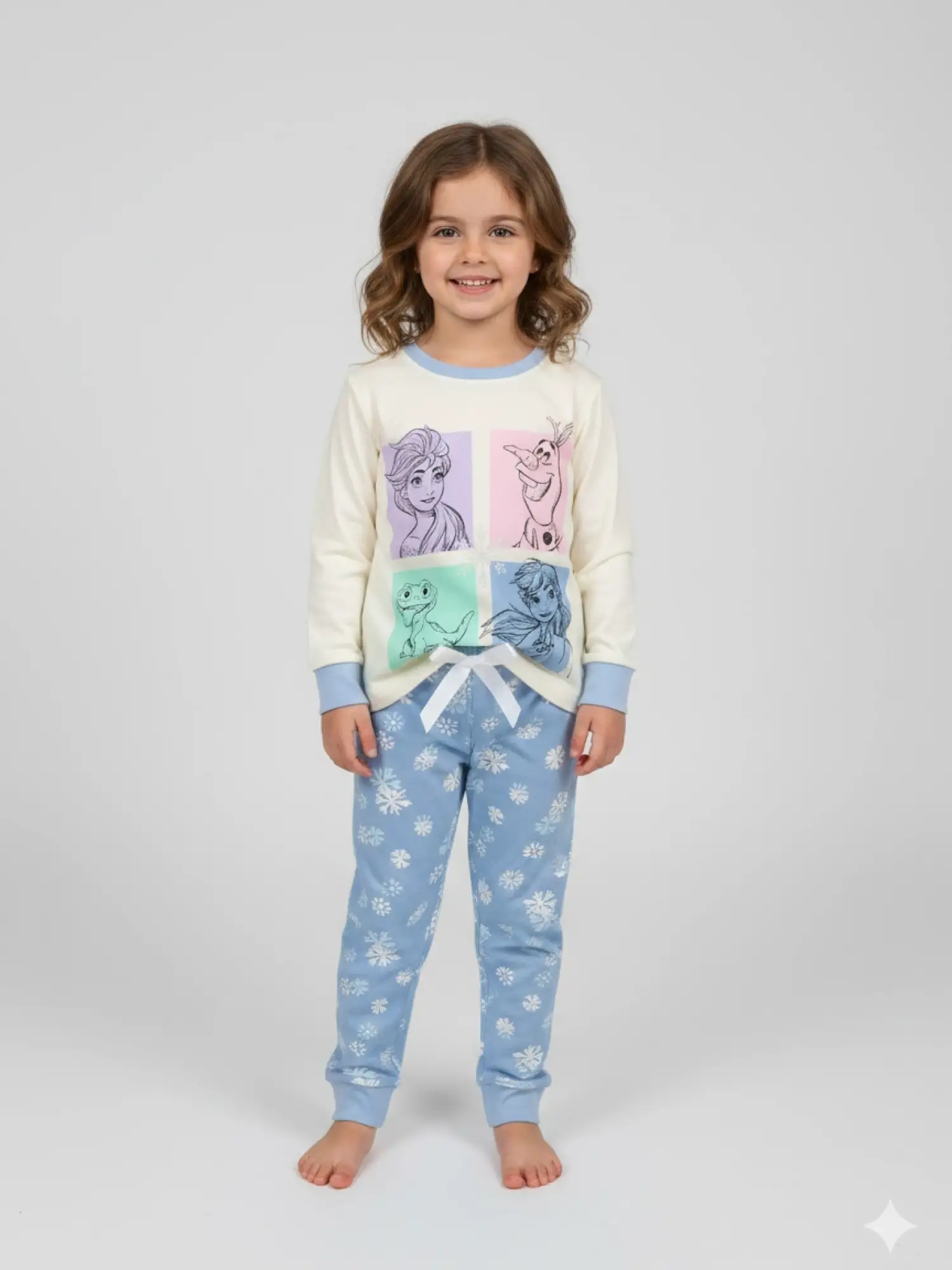 2-6 Yaş Mavi Frozen Pijama Takımı