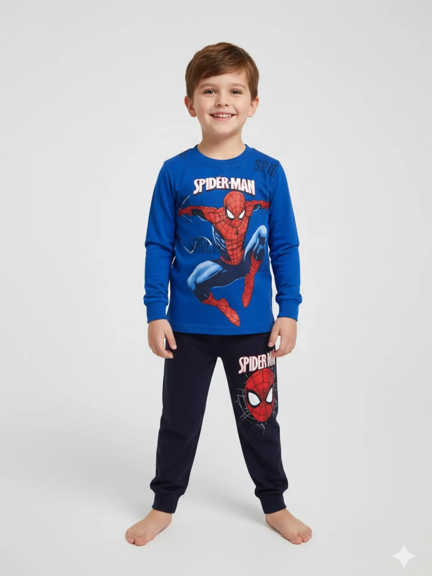 2-6 Yaş Mavi Spiderman Pijama Takımı