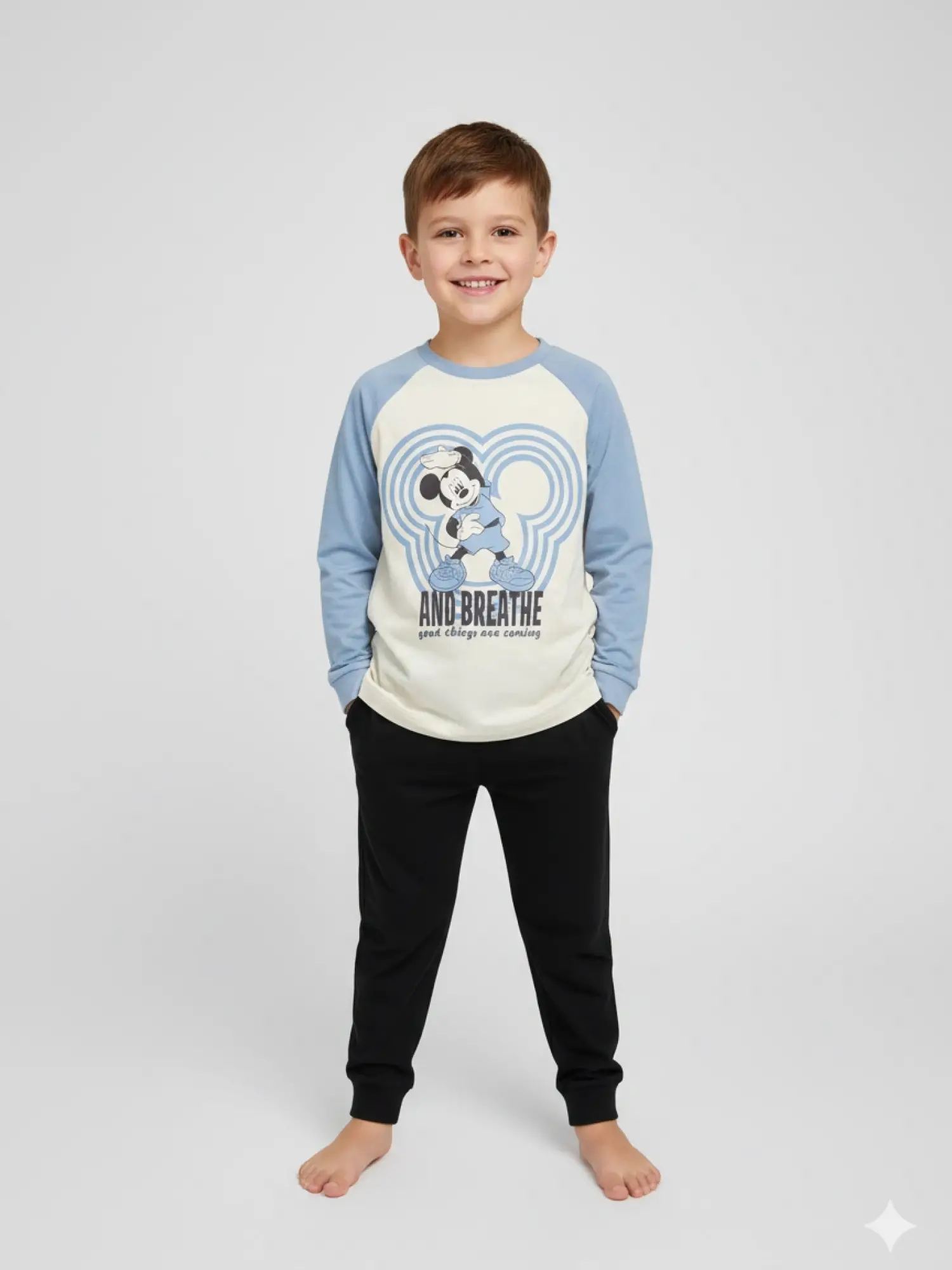 1-5 Yaş Mavi Mickey 2Li Takım