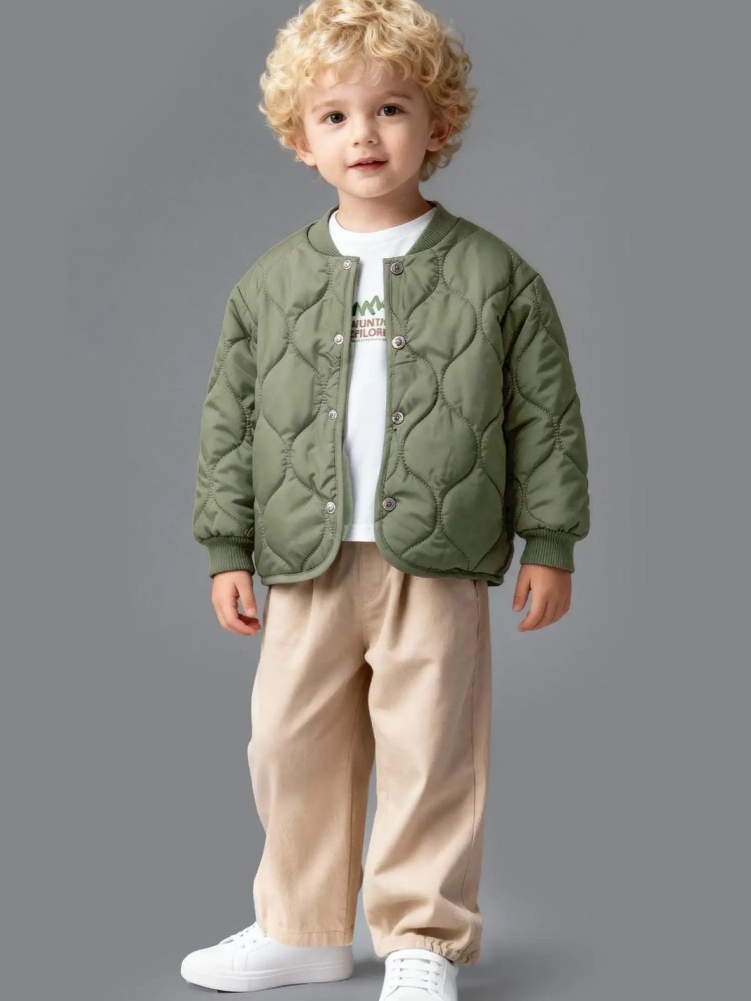 3-7 Yaş Yeşil Ceketli 3lü Takım