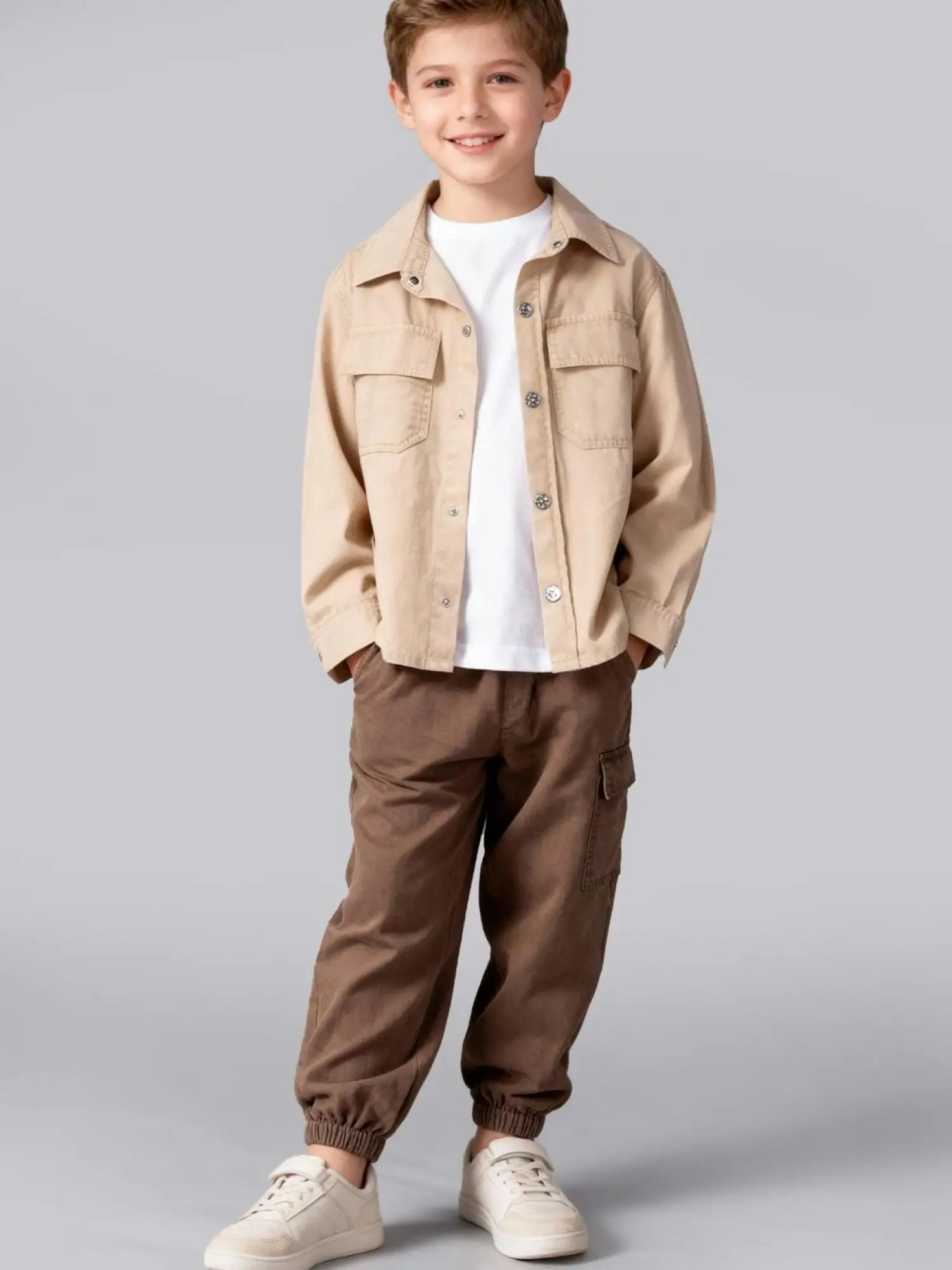 7-11 Yaş Kahve Krem 3lü Takım