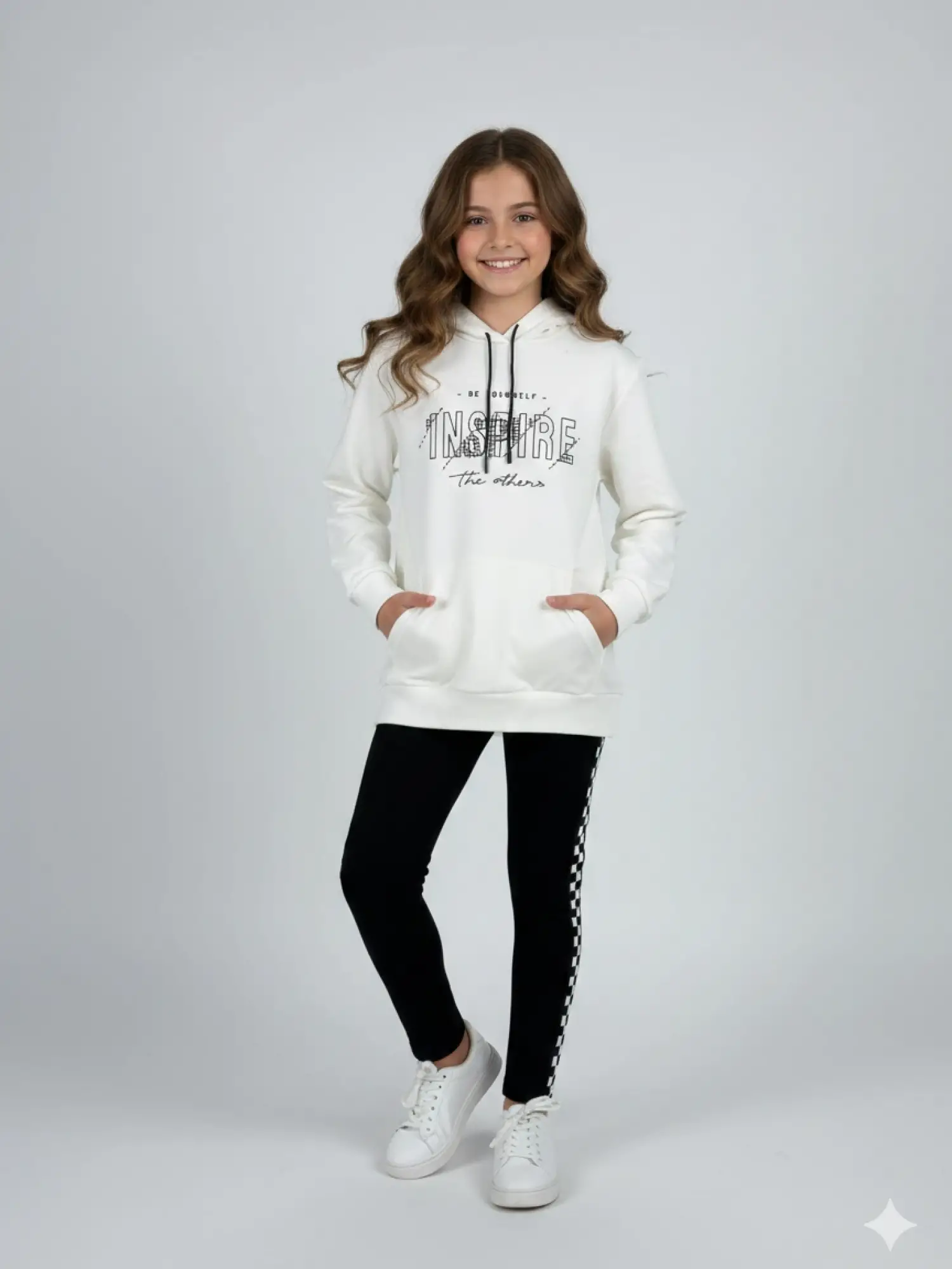 8-14 Yaş Kareli Sweatli Takım