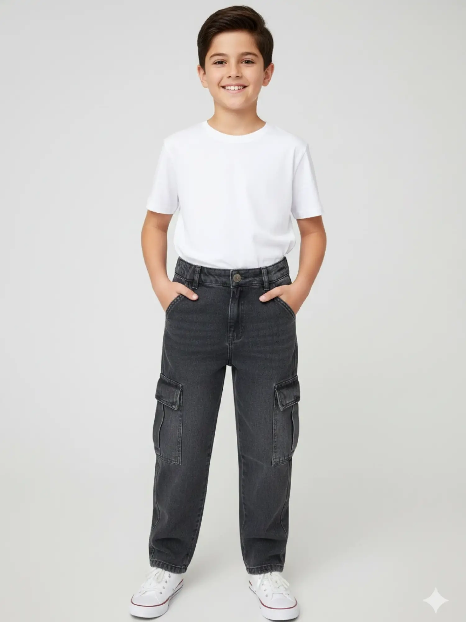 9-14 Yaş Füme Kargo Pantolon