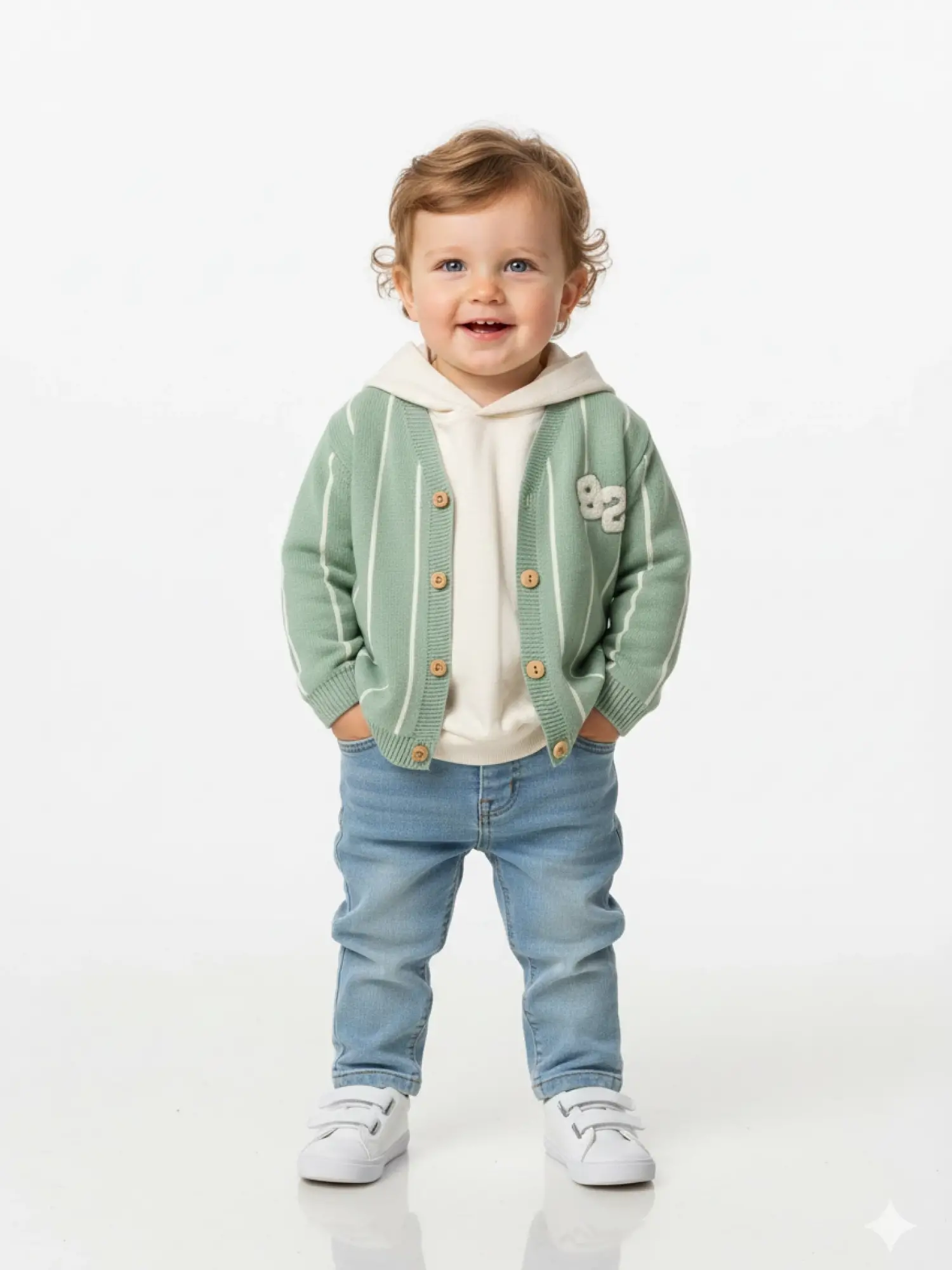 9-24 Ay Yeşil Hırkalı 3lü Takım