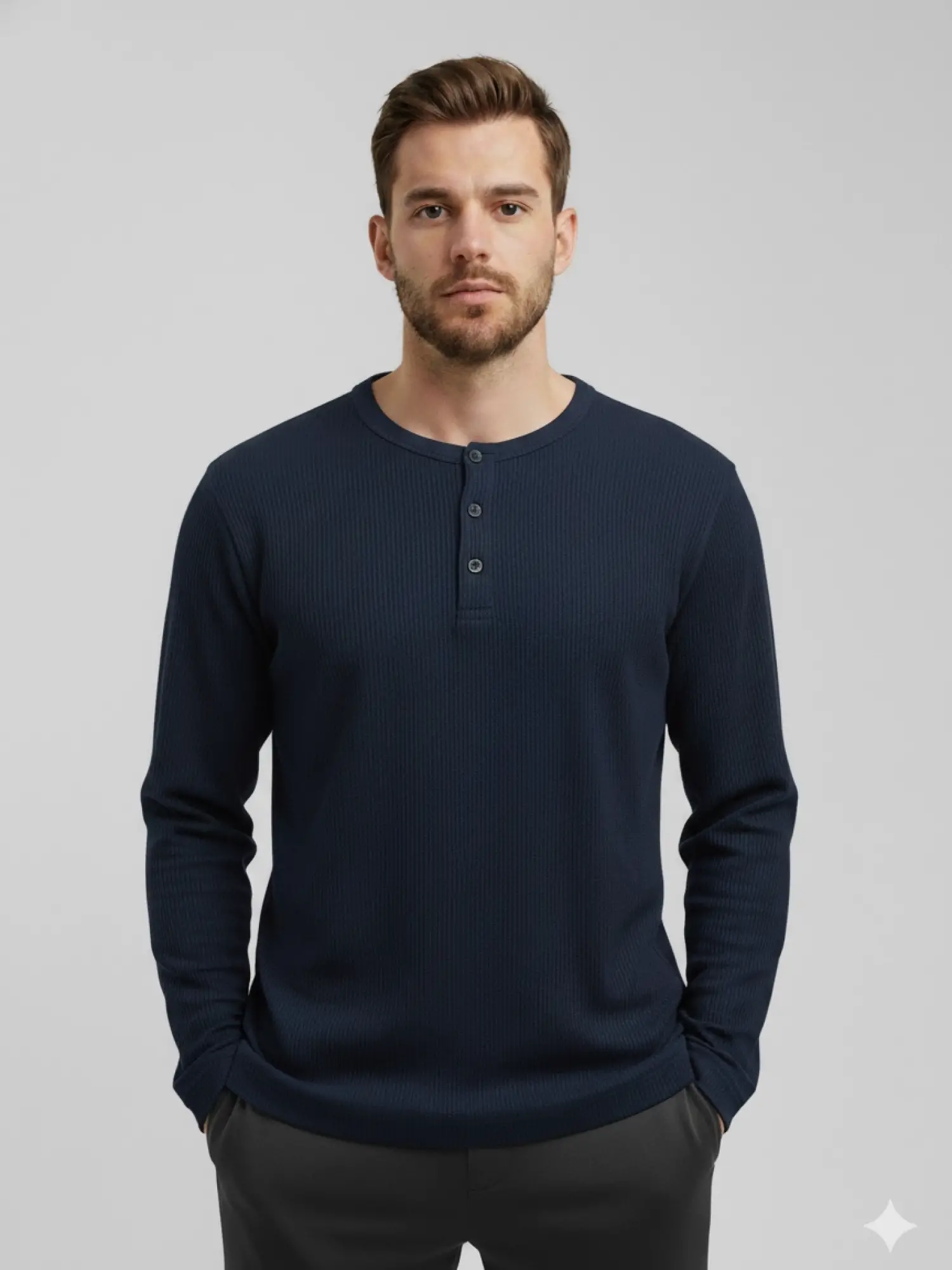 Garson Boy Düğmeli Lacivert Sweat