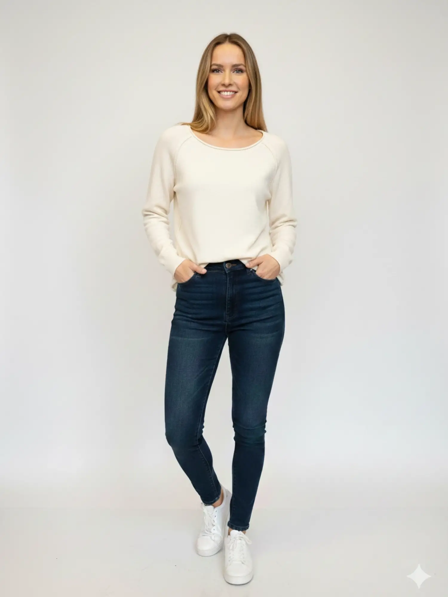 Garson Boy Krem Kayık Yaka Kazak