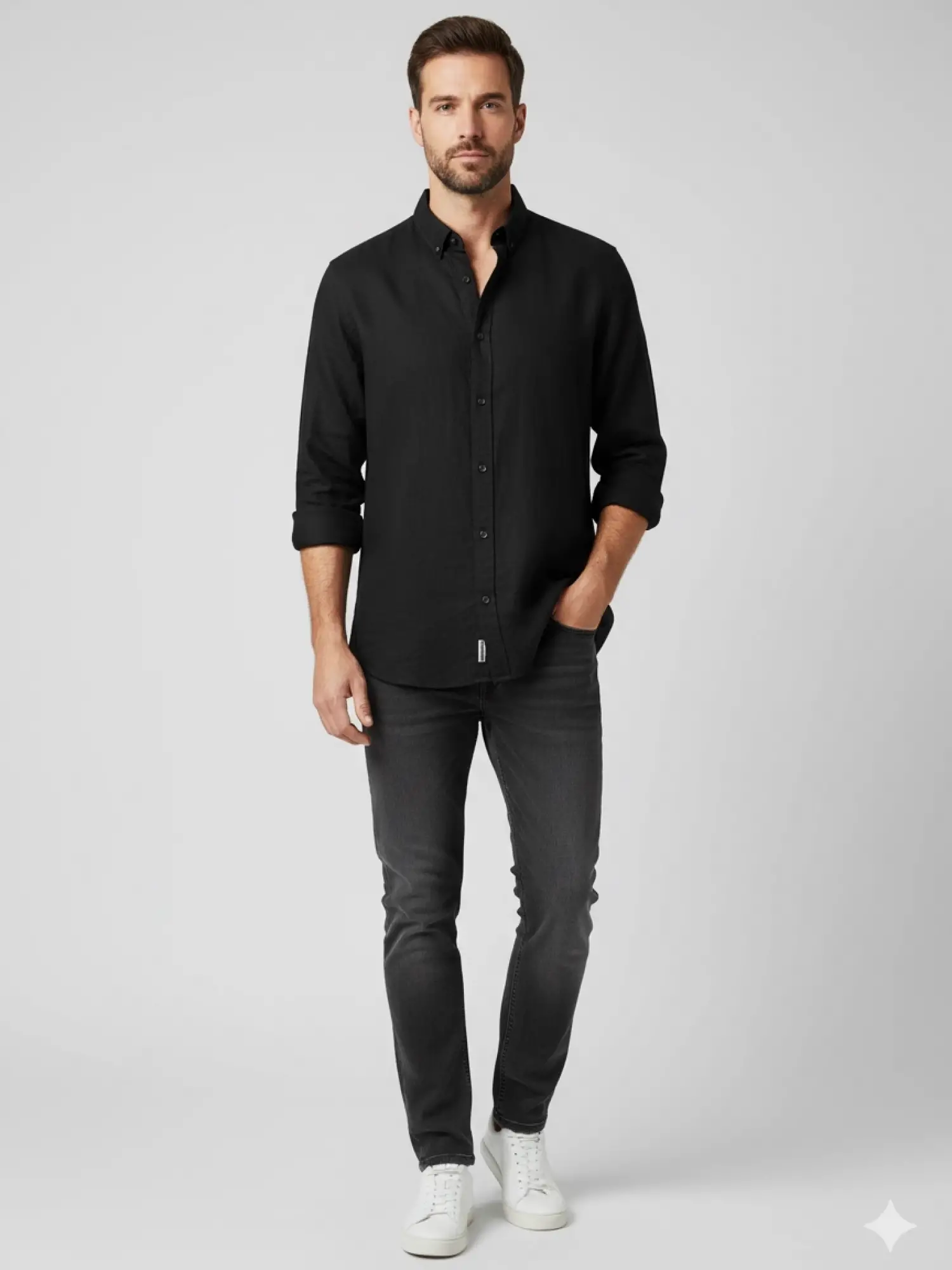 Garson Boy Siyah Gömlek