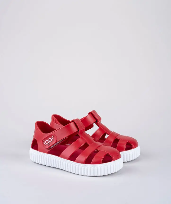 İgor Nico S10289 Çocuk Sandalet / 005-Rojo/Red