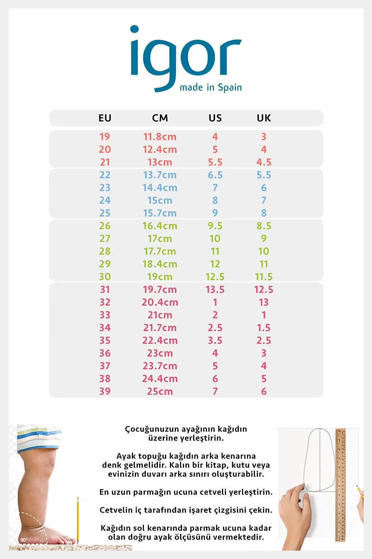 İgor Tobby Solid S10271 Çocuk Sandalet / 225 Ocean