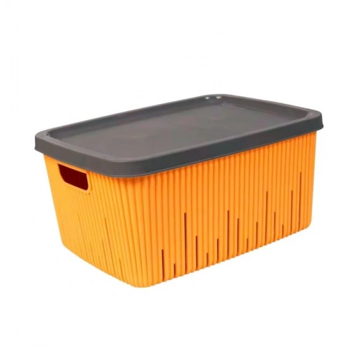 Her Kapaklı Çok Amaçlı 18llt Sepet Şeftali