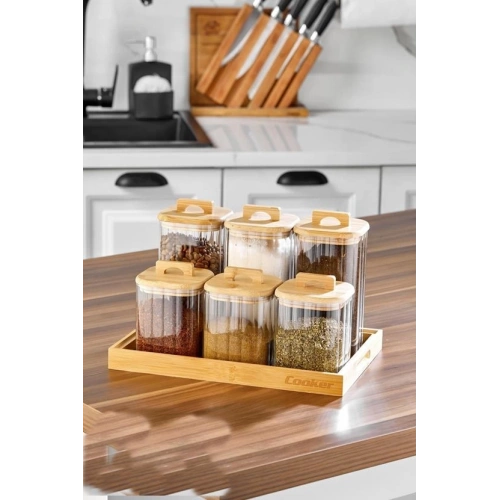 Cok 6lı Cam Baharat Seti