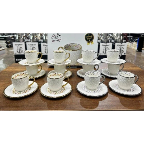 Cok Porselen 6lı Kahve Fincan Seti