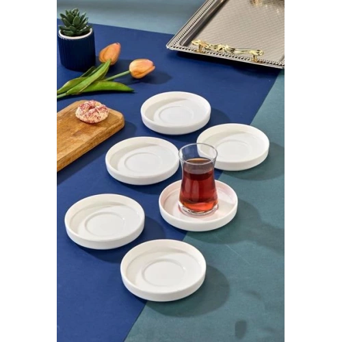 Cok 6li Porselen Çay Tabağı