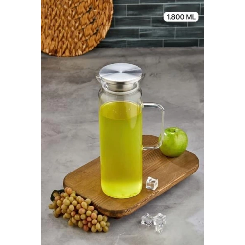 Cok Borosilikat Cam Sürahi 1800cc