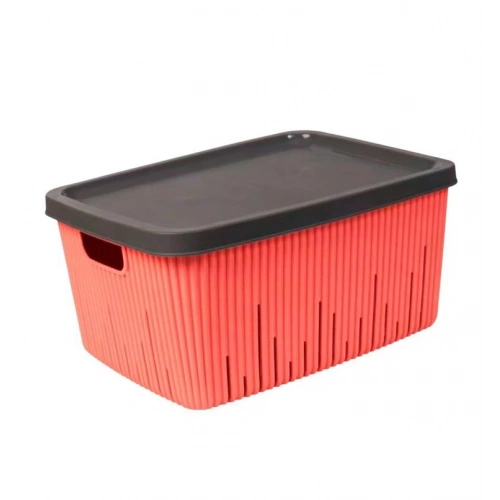 Her Kapaklı Çok Amaçlı 18llt Sepet Pembe