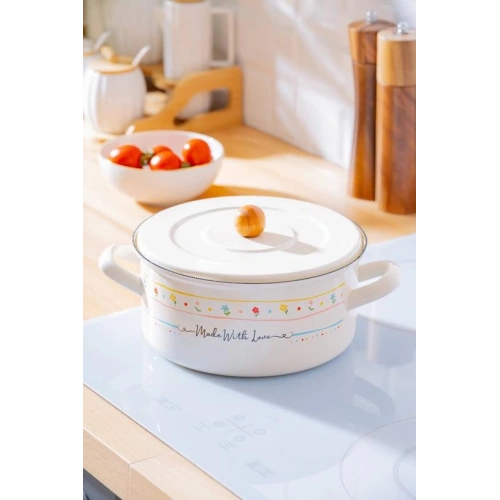 Acar Emaye 22cm Kısa Tencere