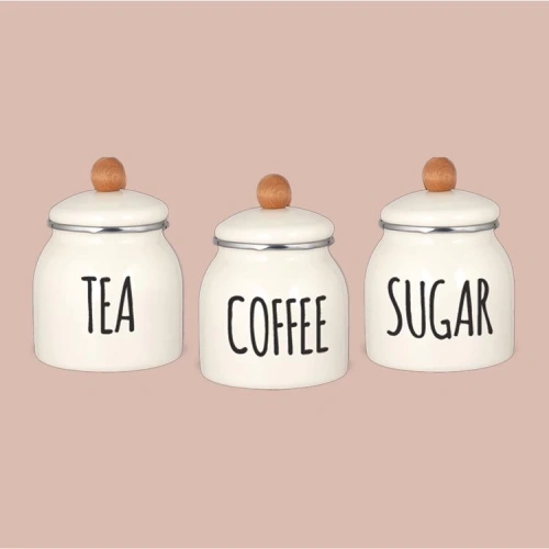 Men Emaye Mini Kavanoz Seti Fildişi Renk