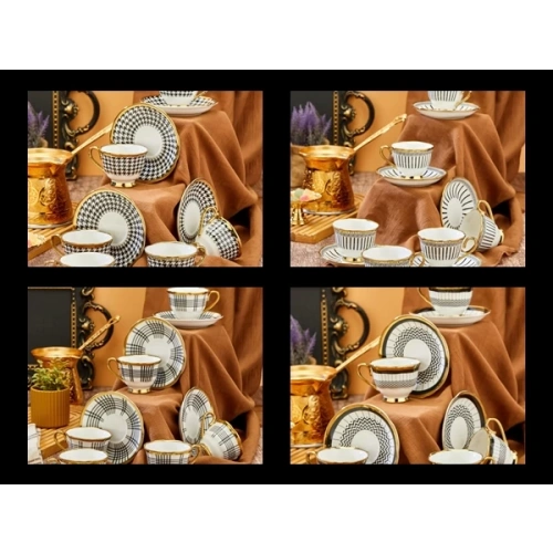 Cok Porselen 6lı Kahve Seti