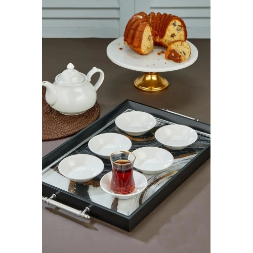 Cok Porselen Beyaz Çay Tabağı