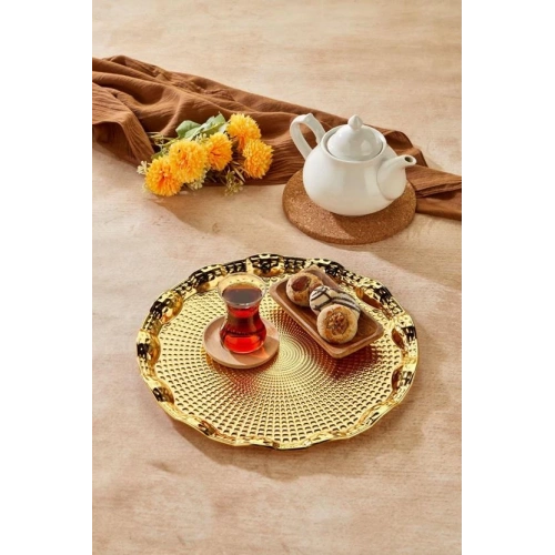 Cok Gold 35cm Metal Tepsi