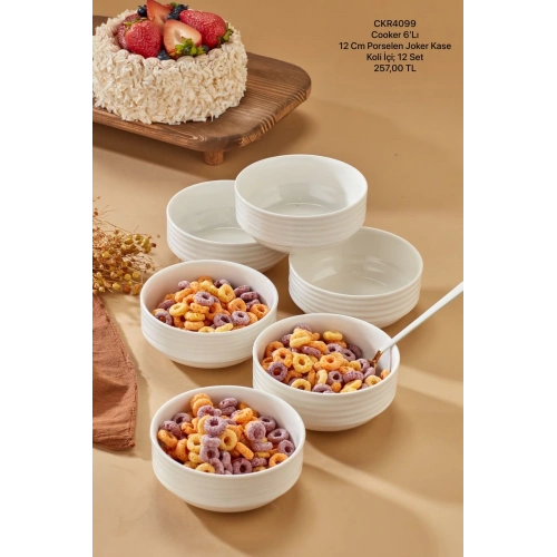 Cok Embos 12cm Porselen Kase