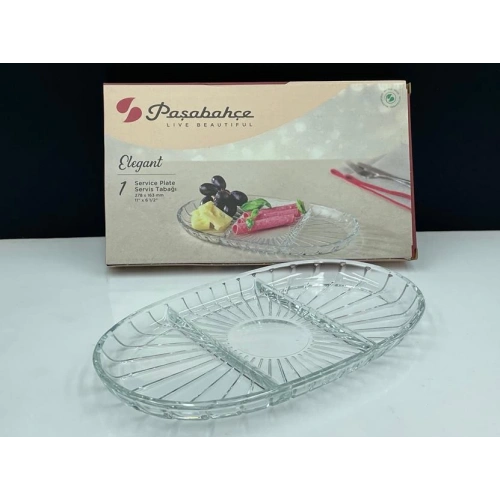 54903-1X6-Elegant Bölmeli Tabak 16x28cm