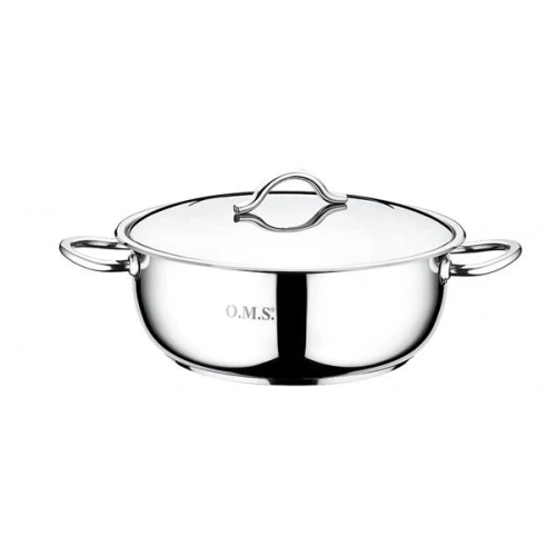 Oms 36x14cm Kısa Çelik Tencere 12.7lt