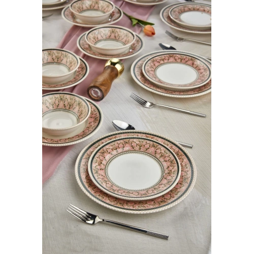 Cok 24 Parça Dijital Baskılı Yemek Seti