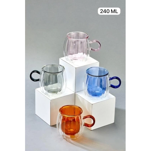 Cok Çift Cidarlı 240cc Cam Bardak