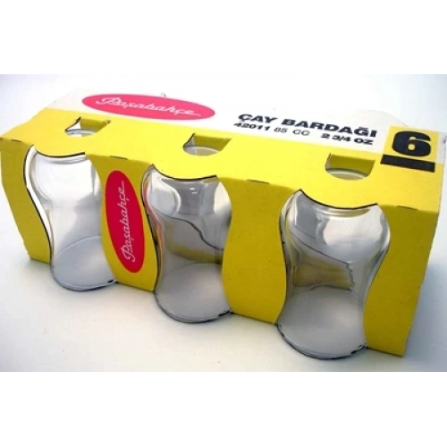 42011-6X12-Sade 6Lı Çay Bardağı 85cc