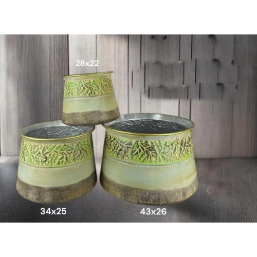 Gnl Metal Büyük Vazo 43x26cm