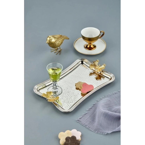 Cok Dikdörtgen Metal Sunum Tepsisi