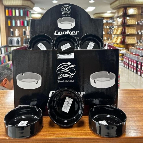 Cok 10cm Porselen Siyah Küllük