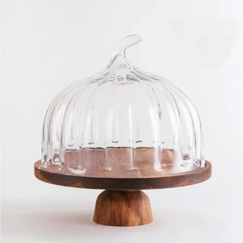 Mien Terry Ayaklı Cam Fanus 30cm