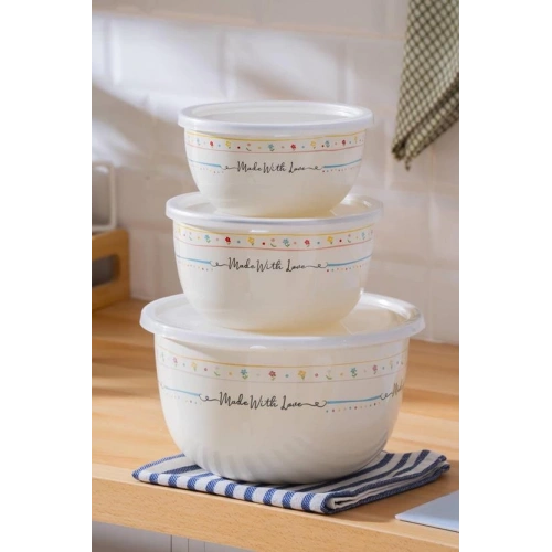 Acar 3lü Emaye Karıştırma Kabı Seti