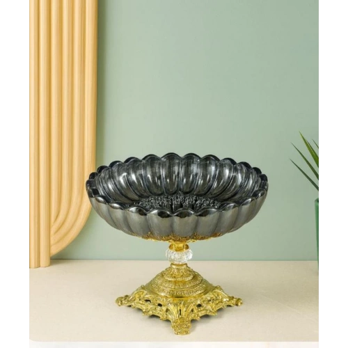 Dnr Çiçek Desen Cam Meyvelik