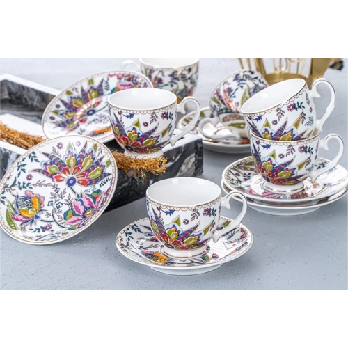 Acar Kaira 6lı Porselen Kahve Seti