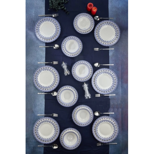 Cok 24 Parça Dijital Baskılı Yemek Seti