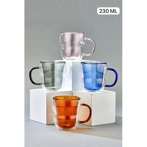 Cok Çift Cidarlı 230cc Cam Bardak